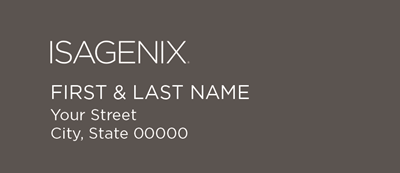 Isagenix Mailing Label Gray